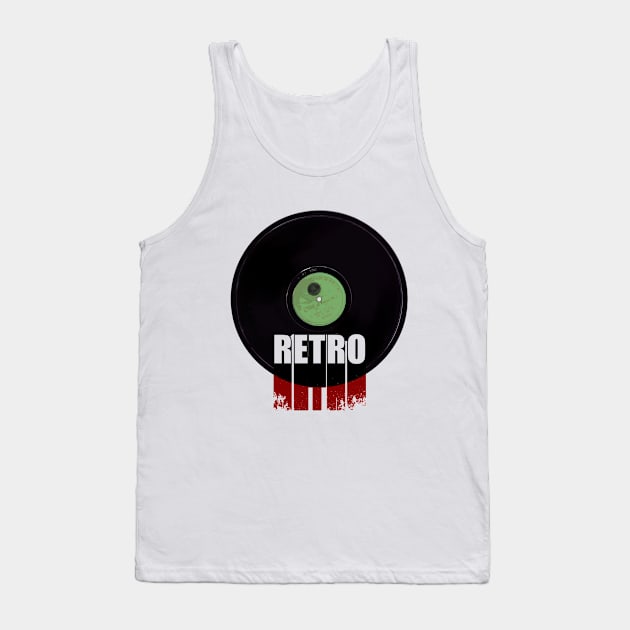 Retro Phonograph Record Tank Top by Mo_Lounge